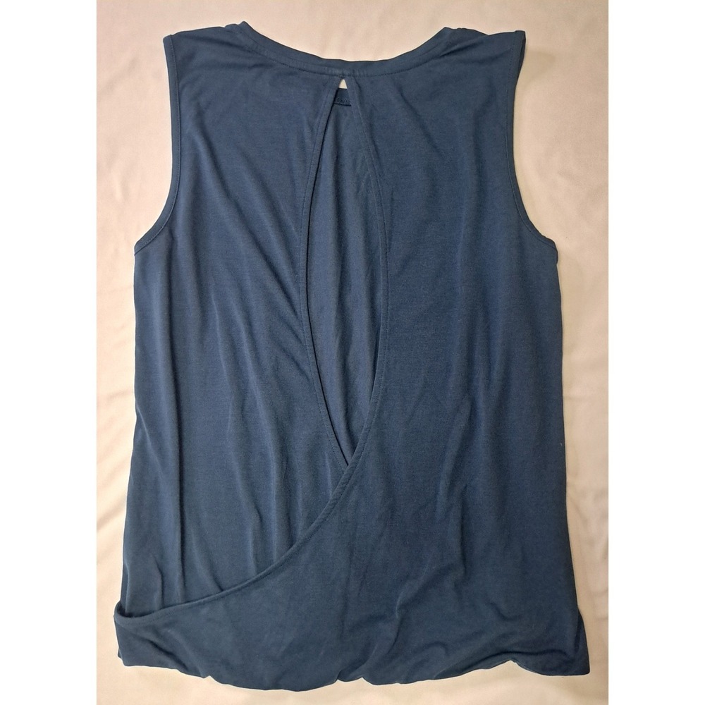 Athleta Women's S Blue Workout Tank Keyhole Back Gym Fitness Yoga Lounge Soft